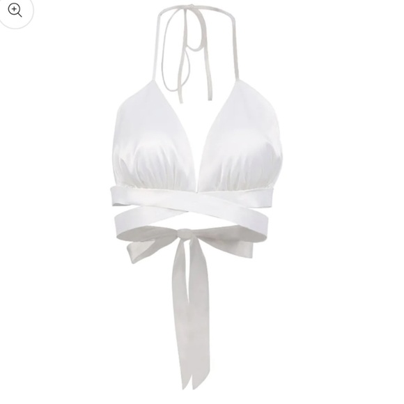 NEW Silky Coord Set- Tie Up Top, Blazer, and Pants - Picture 6 of 16